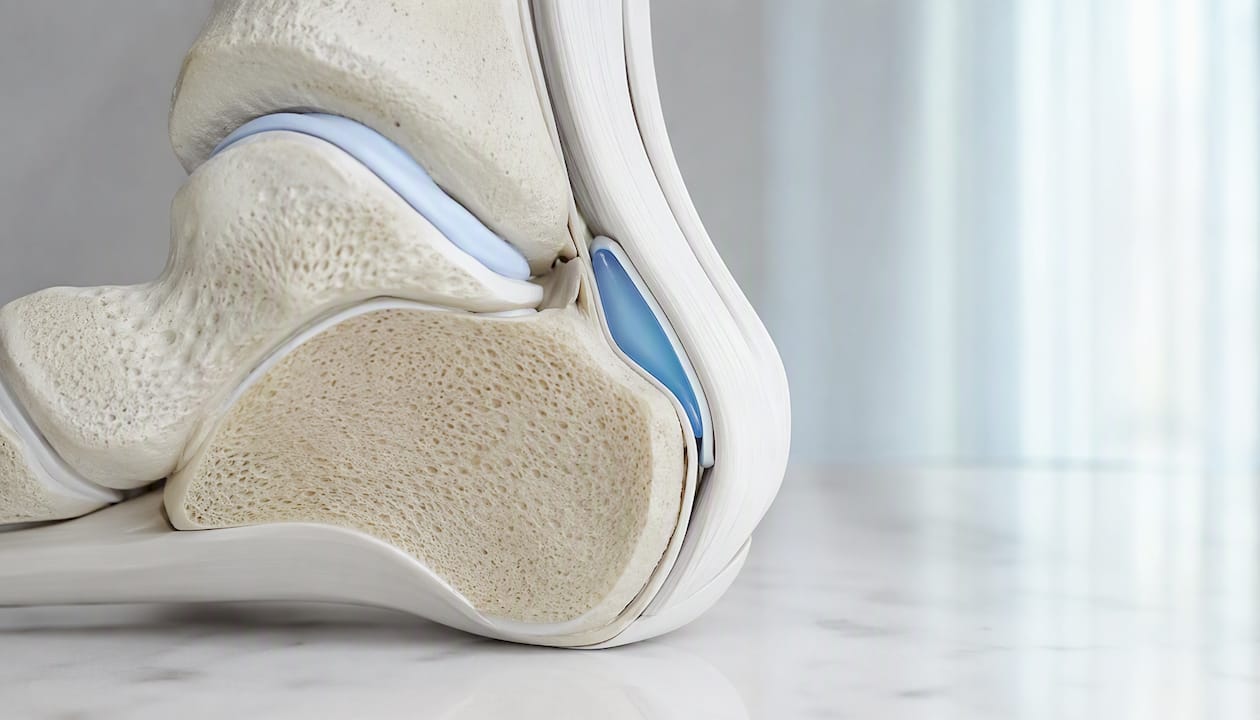 Sezione anatomica della borsa retrocalcaneare