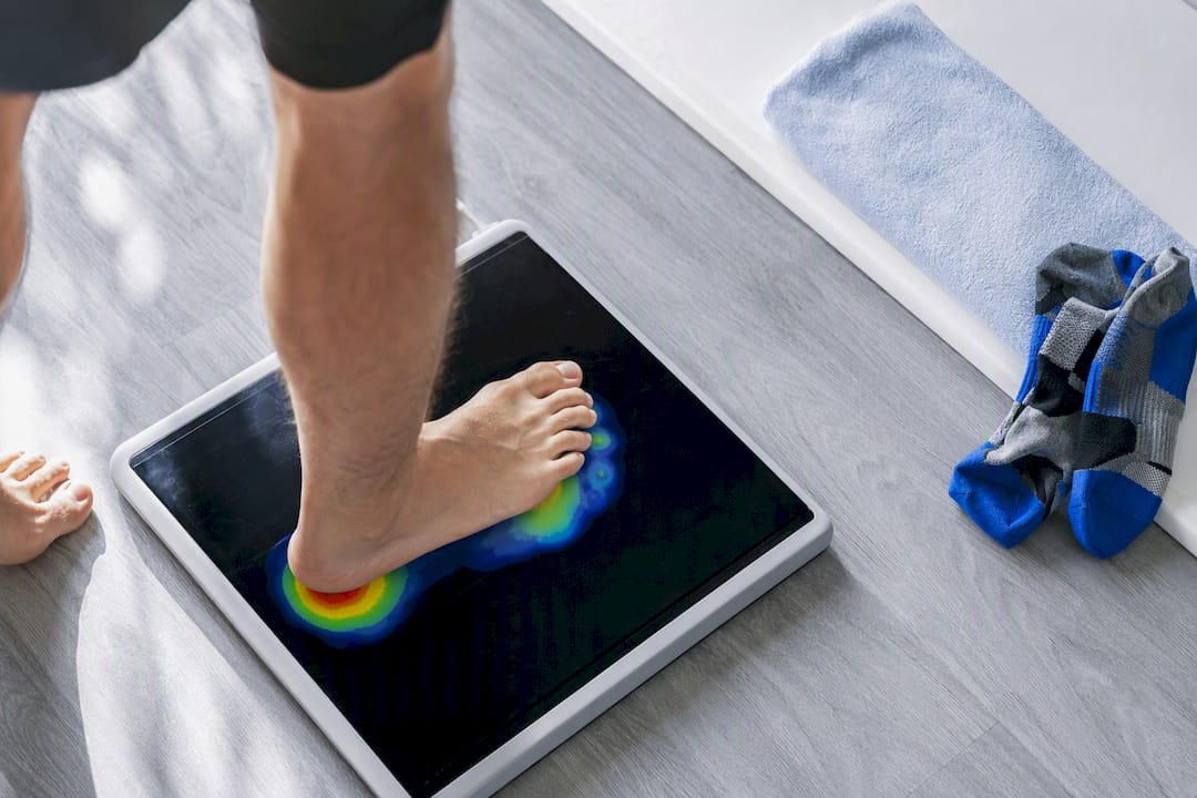 Piede su pedana per la misurazione dell'appoggio